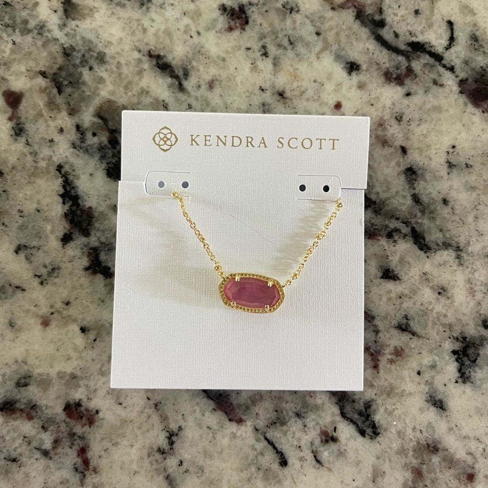 Kendra Scott Pink and Gold Necklace